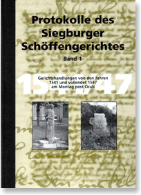 cover Protokolle des Siegburger Schöffengerichtes
