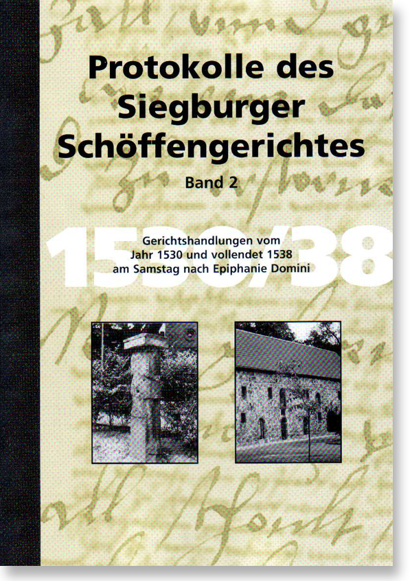 Cover Protokolle des Siegburger schöffengerichtes